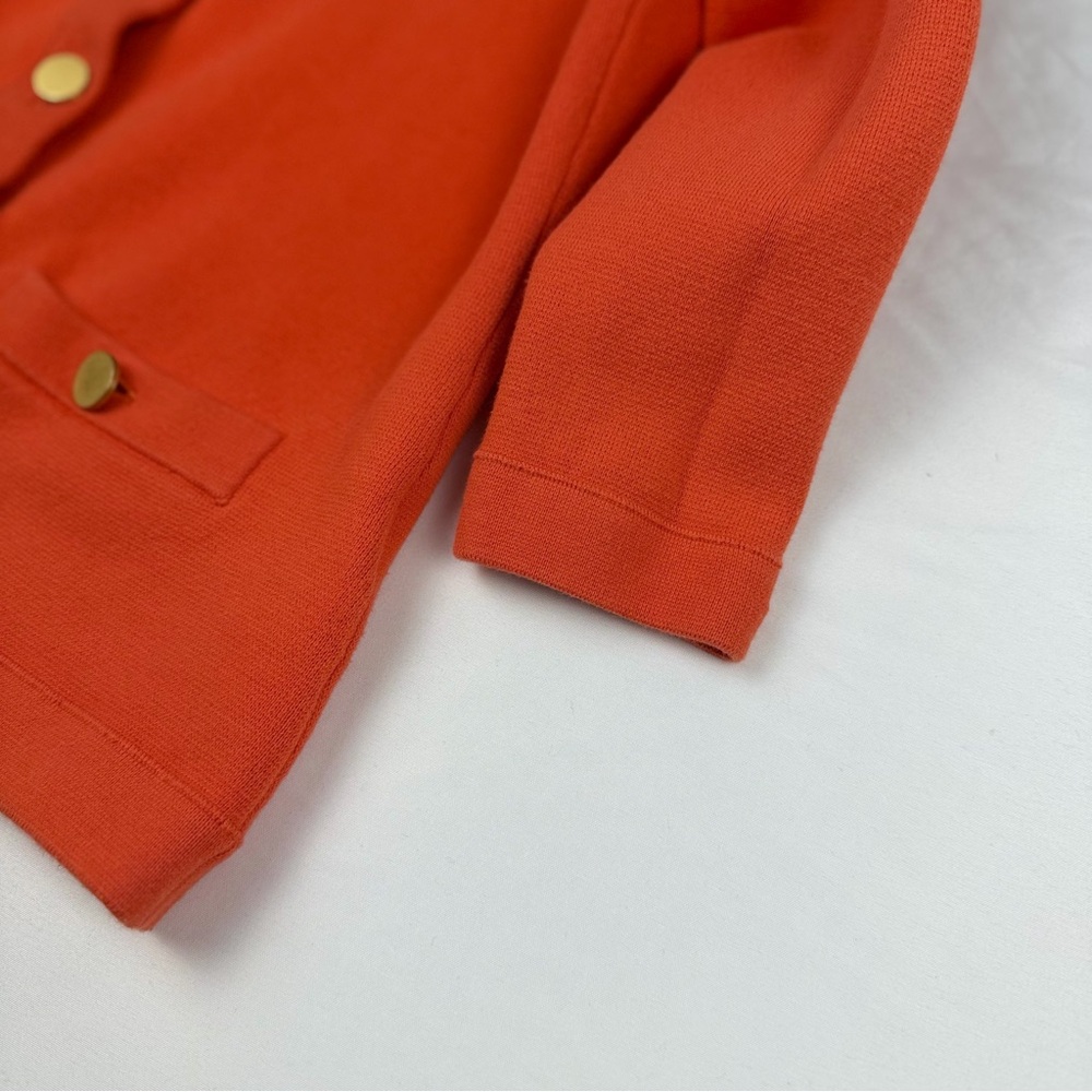 Banana Republic Orange Cardigan Sweater Gold Button Detail Size Small - Picture 7 of 14